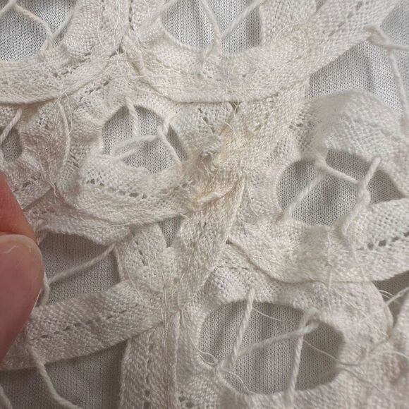 J. Mclaughlin Women's‎ Clarice Lace Cotton Crochet Scallop Blouse White Size XS - Picture 6 of 11